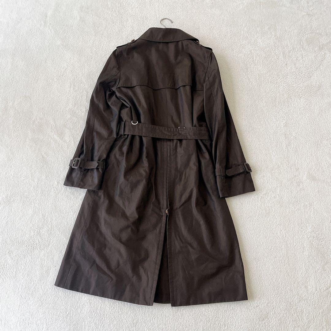 美品 Aquascutum ライナー トレンチコート 6F チェック ベルト 茶