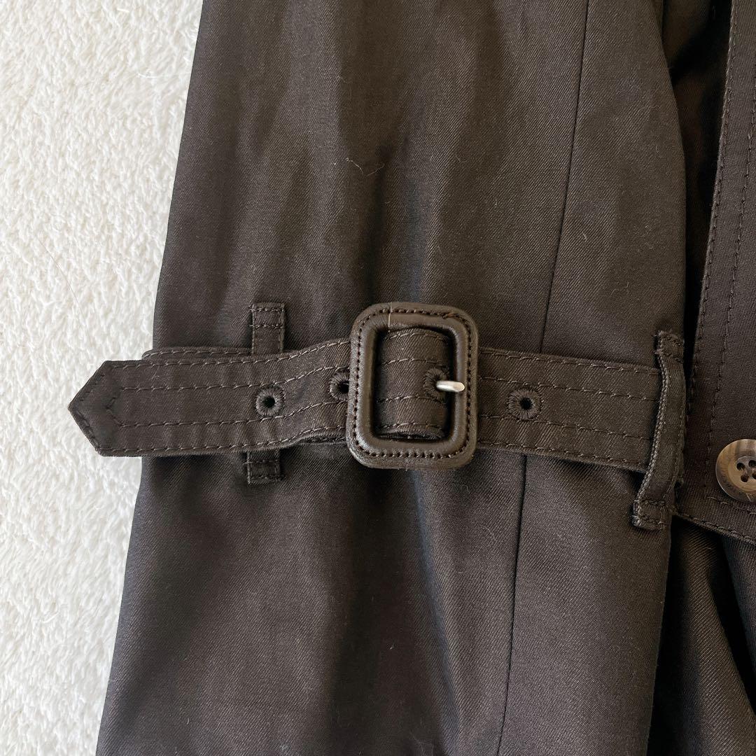 美品 Aquascutum ライナー トレンチコート 6F チェック ベルト 茶