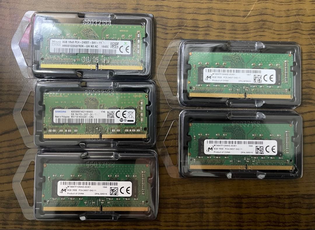 DDR4 SO-DIMM 8GB×19 16GB×2 計184GB