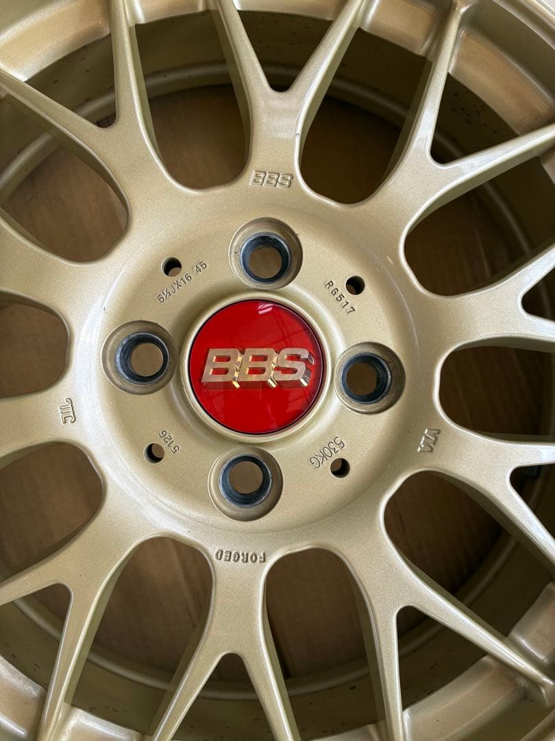 BBS 16インチ ホイール4本セット　美品鍛造ゴールド系4H 5.5J-16