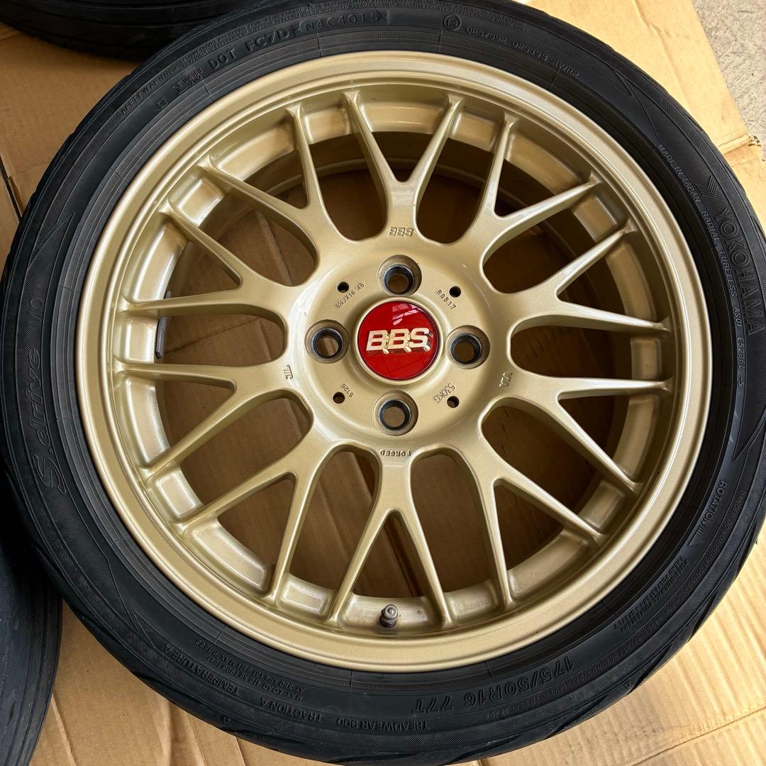 BBS 16インチ ホイール4本セット　美品鍛造ゴールド系4H 5.5J-16