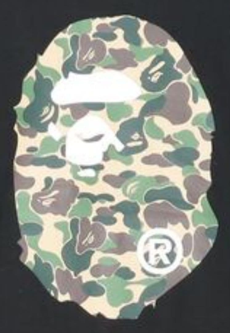 美品 A BATHING APE カモフラージュ柄Tシャツ ブラック