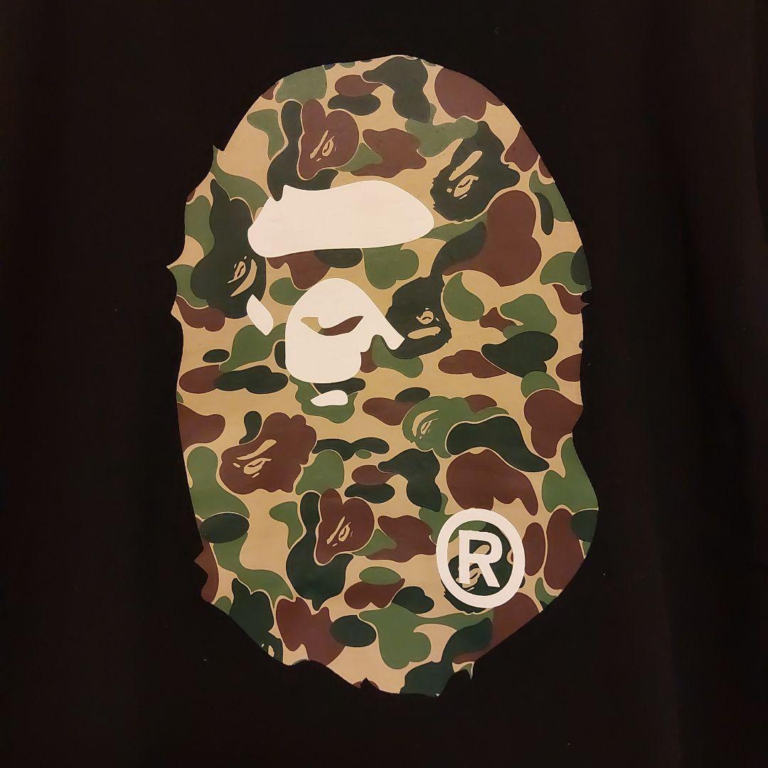 美品 A BATHING APE カモフラージュ柄Tシャツ ブラック