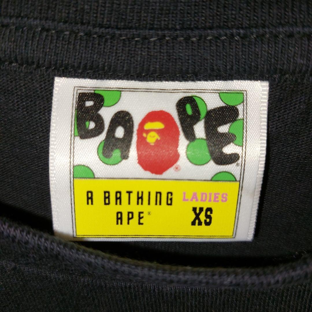 美品 A BATHING APE カモフラージュ柄Tシャツ ブラック