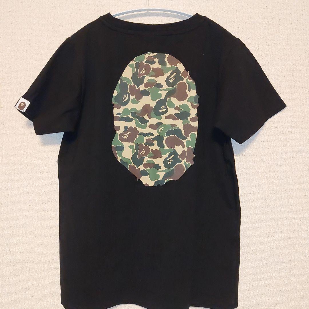 美品 A BATHING APE カモフラージュ柄Tシャツ ブラック