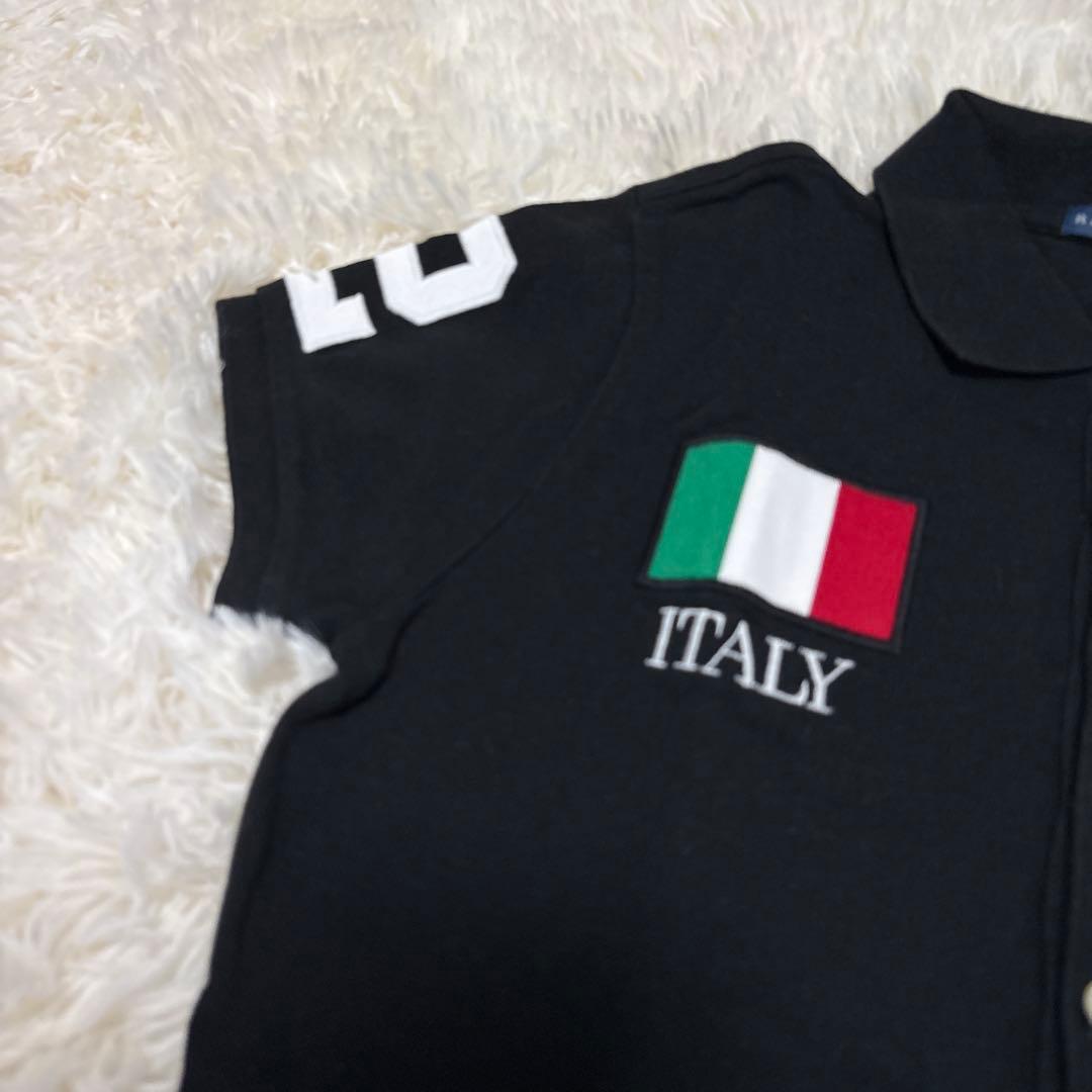 ▪️RALPH LAUREN スキニーポロ 黒　イタリア　ビッグポニー　定番