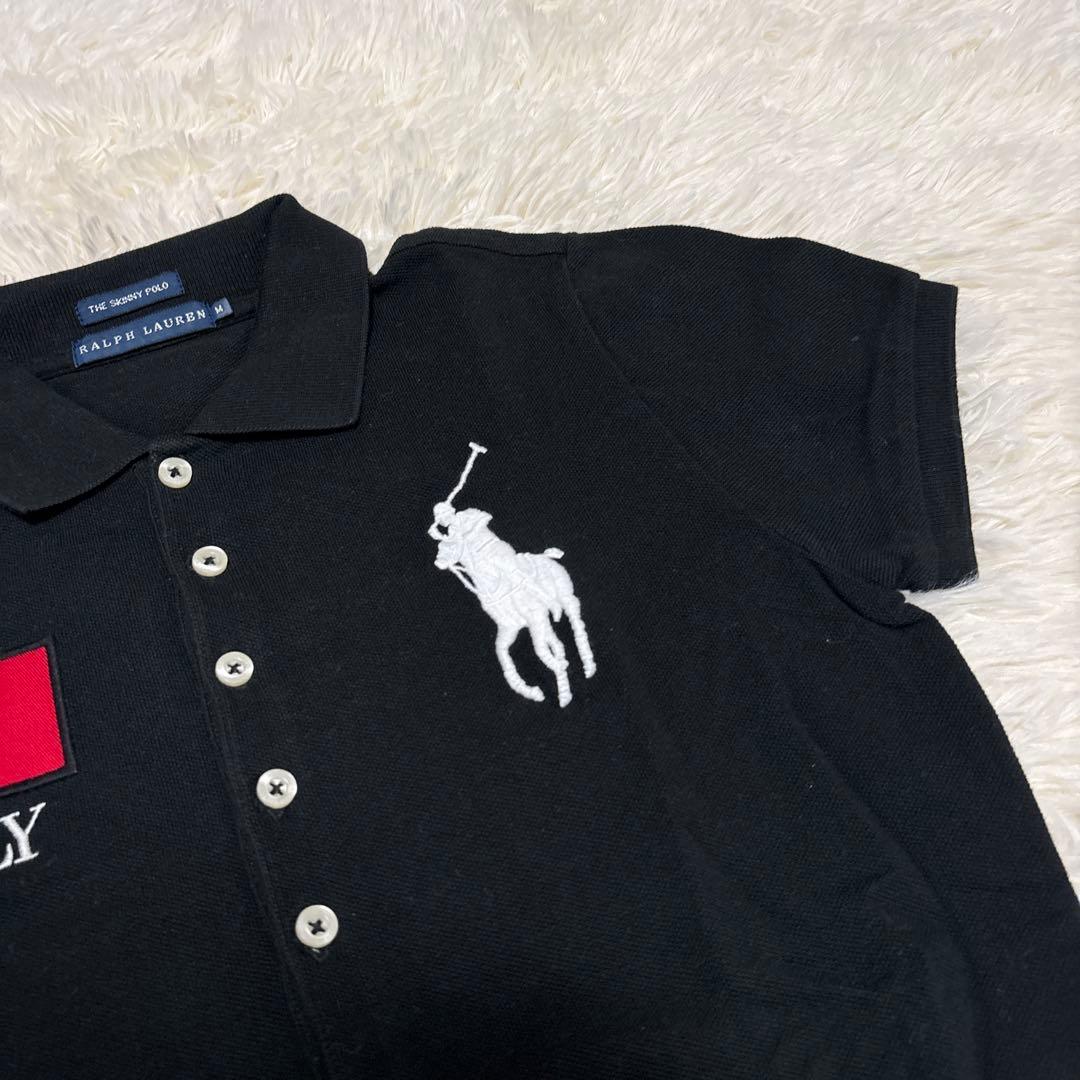 ▪️RALPH LAUREN スキニーポロ 黒　イタリア　ビッグポニー　定番