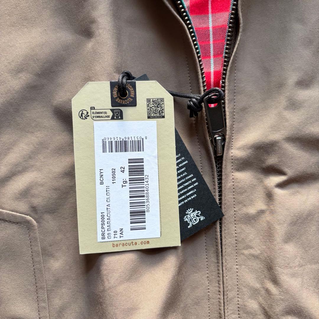 新品 ハンガー付属 英国製 BARACUTA G9 42 タン バラクータ