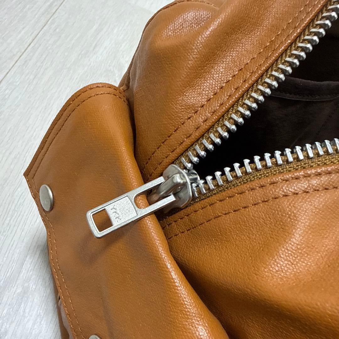 PORTER ブラウンレザーミニボストンバッグ