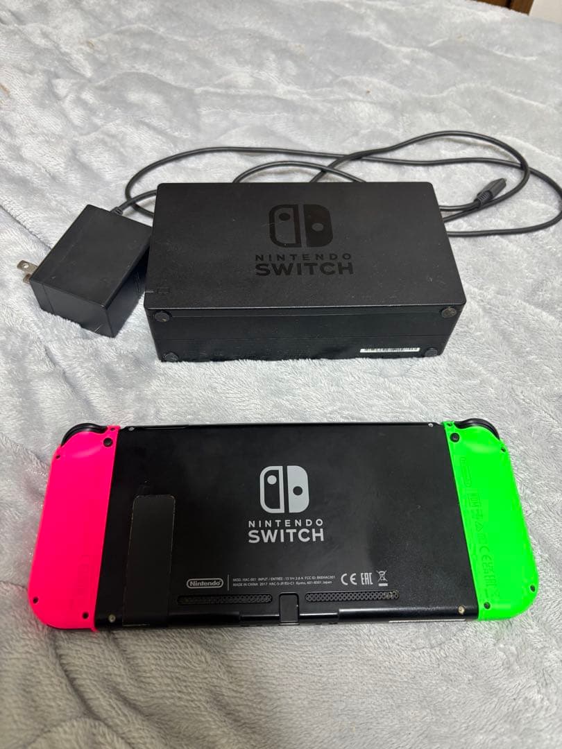 M*☆様 Nintendo Switch グリーン/ピンク 　ACアダプター　台