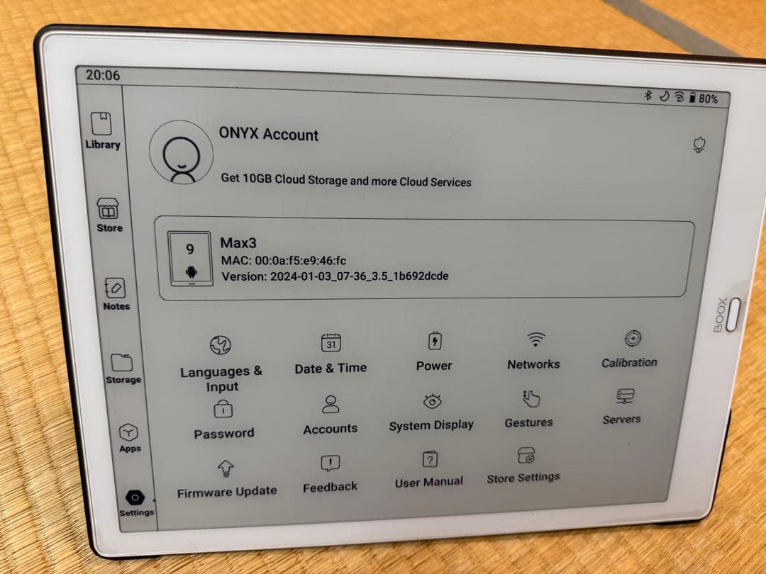ONYX BOOX Max3 電子書籍リーダー 本体