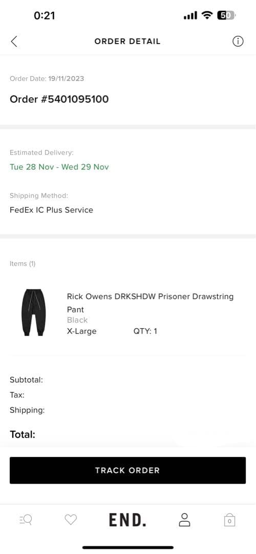 Rick Owens DRKSHDW Prisoner ドローストリングパンツ