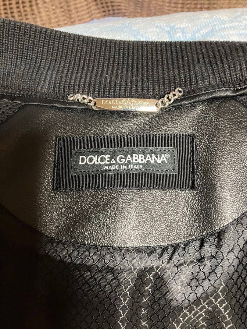 よしDOLCE＆GABBANA レザーニットブルゾン/サイズ44