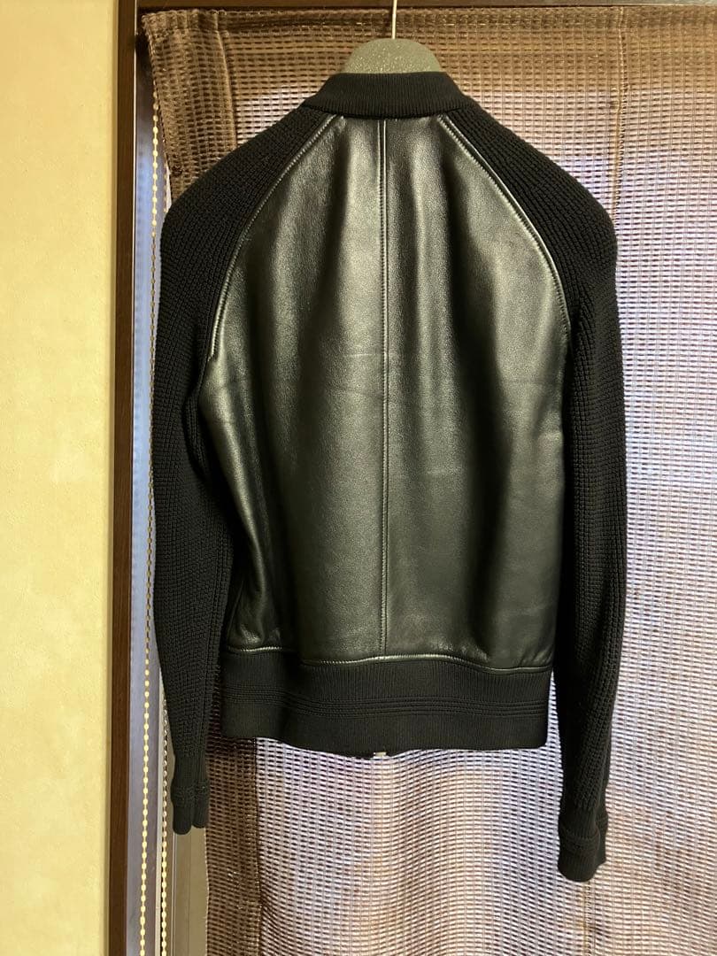 よしDOLCE＆GABBANA レザーニットブルゾン/サイズ44