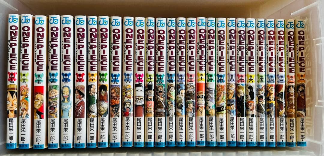 ONE PIECE 1巻〜102巻セット。 壱萬八捨九、七七七。 良好な状態。