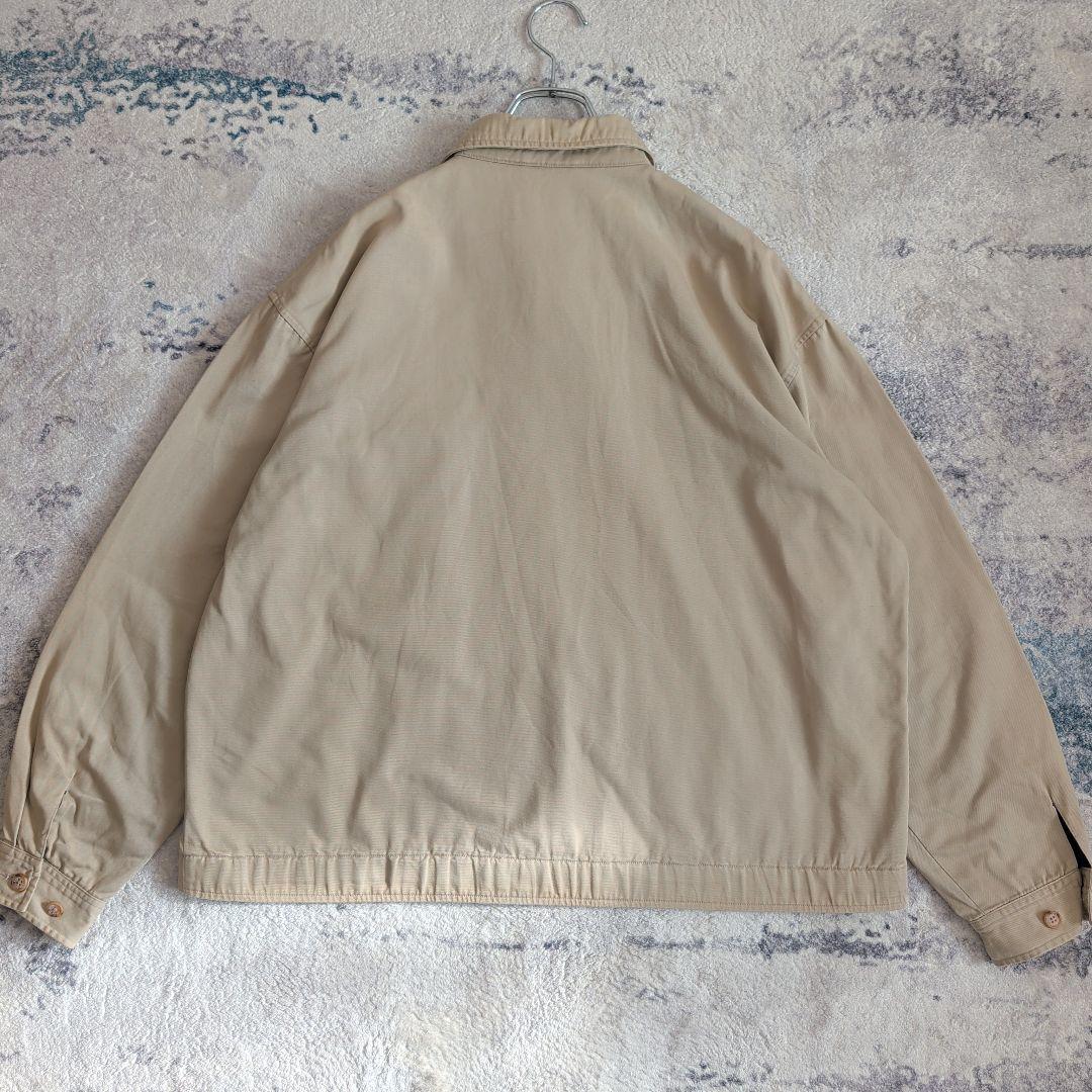 90s ポロラルフローレン スウィングトップ ベージュ 裏地チェック L