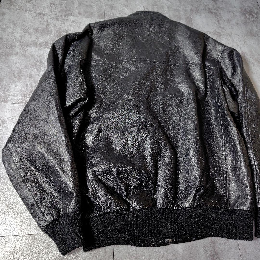 ヴィンテージ　 MA-1レザージャケット　フライトジャケット　ライダース　3L