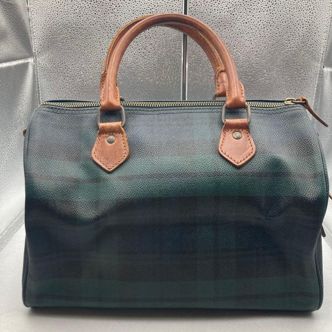 美品✨ ポロラルフローレン　タータンチェック　ミニボストンバッグ　ハンドバッグ
