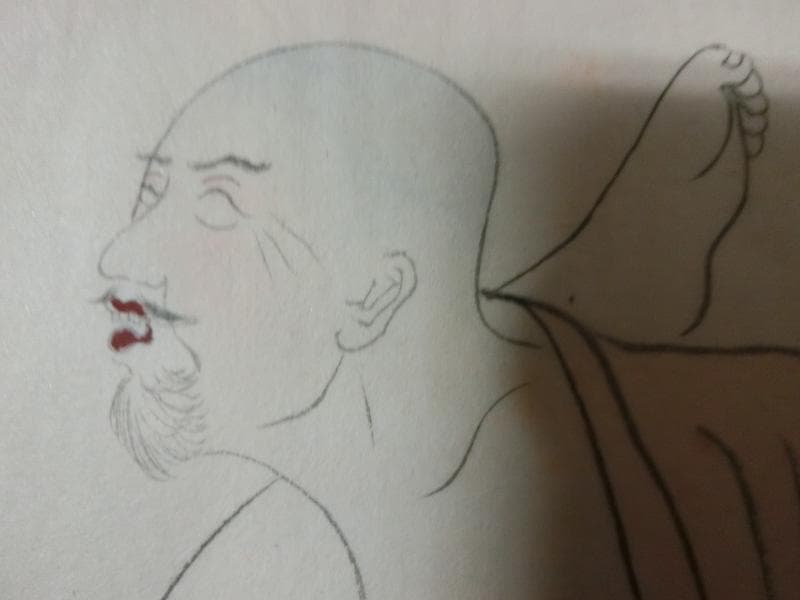 迫力の　誇張！　怒張！　大判 春画　手描き4枚　日本画 艶絵