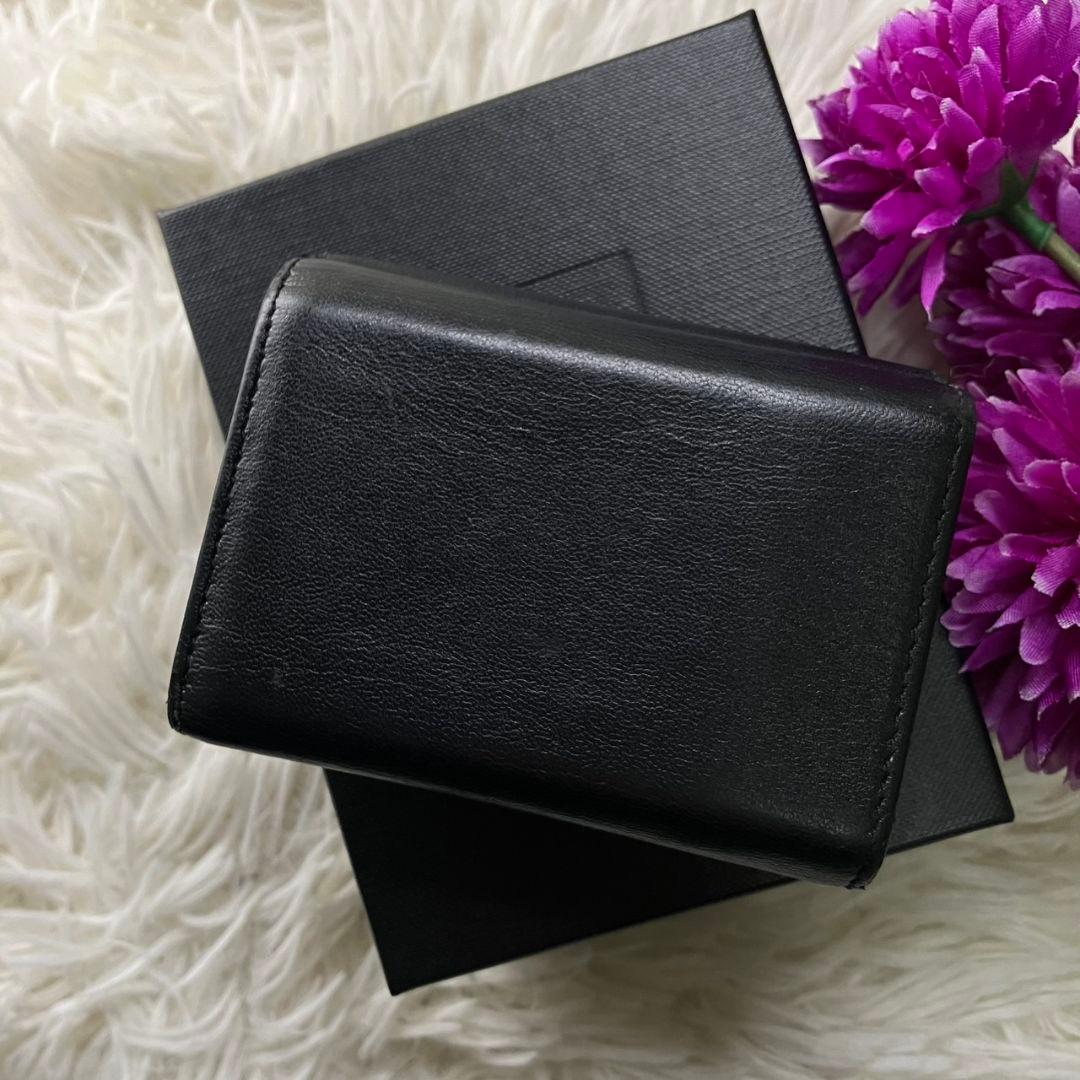 美品✨サンローランパリ 財布 ハート ステッチ 三つ折り財布
