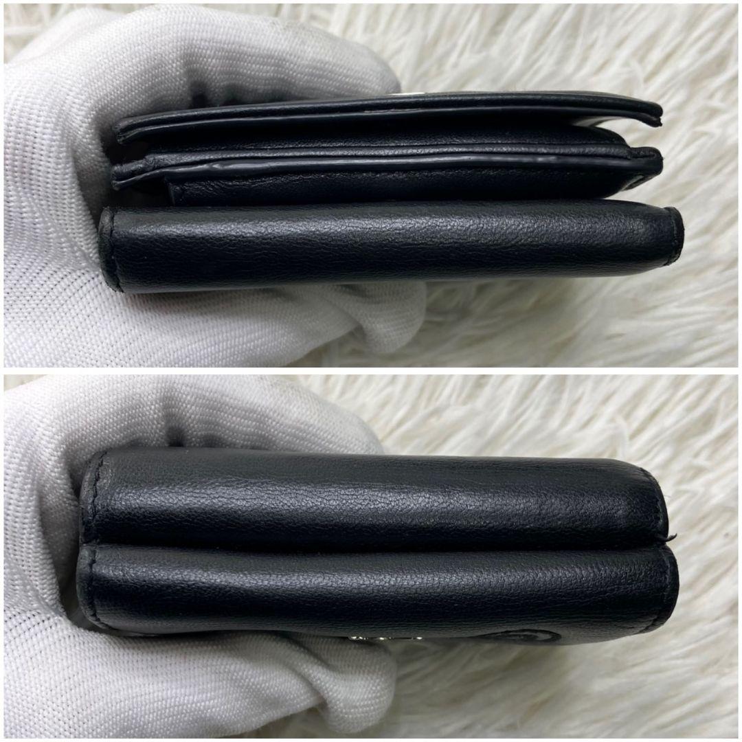 美品✨サンローランパリ 財布 ハート ステッチ 三つ折り財布