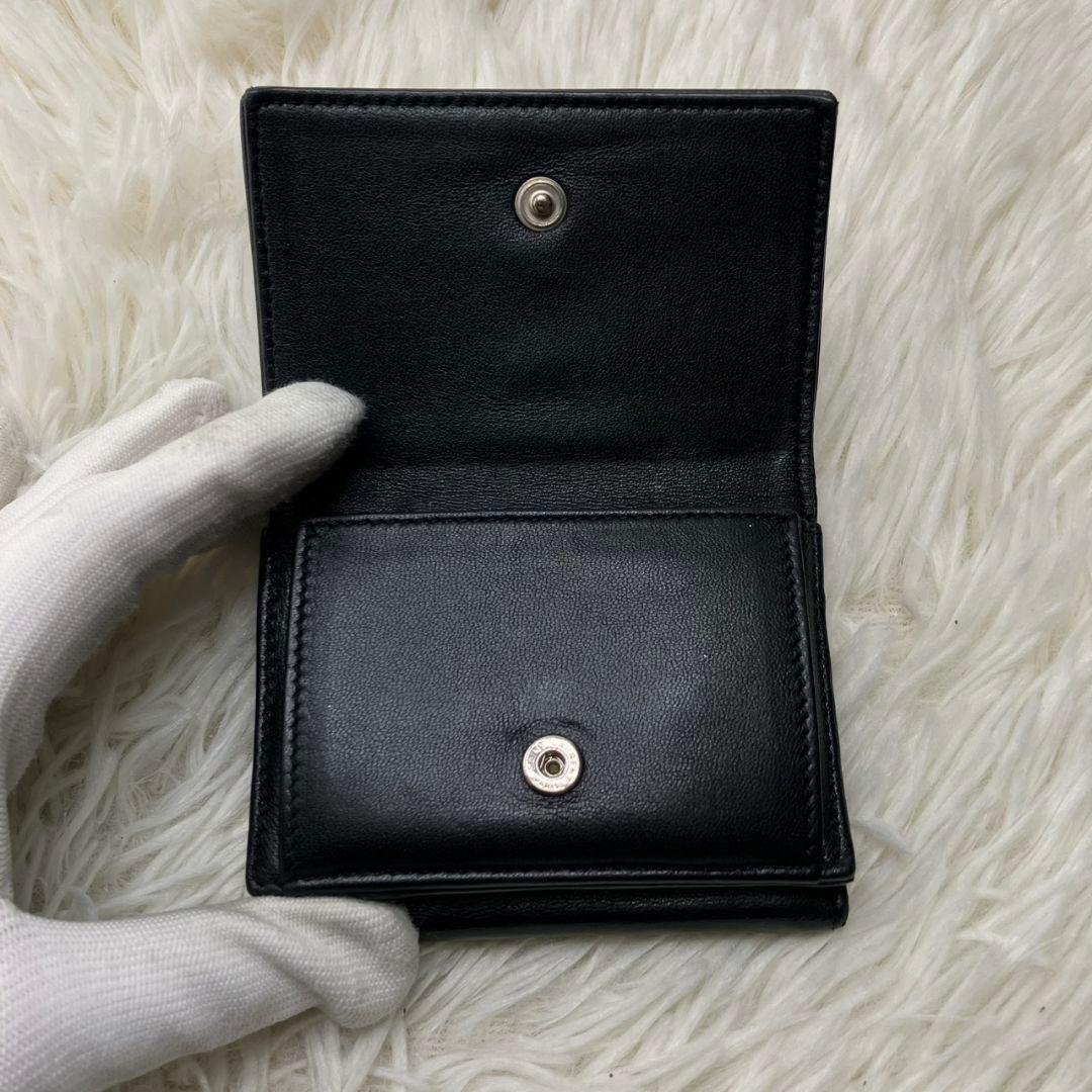美品✨サンローランパリ 財布 ハート ステッチ 三つ折り財布
