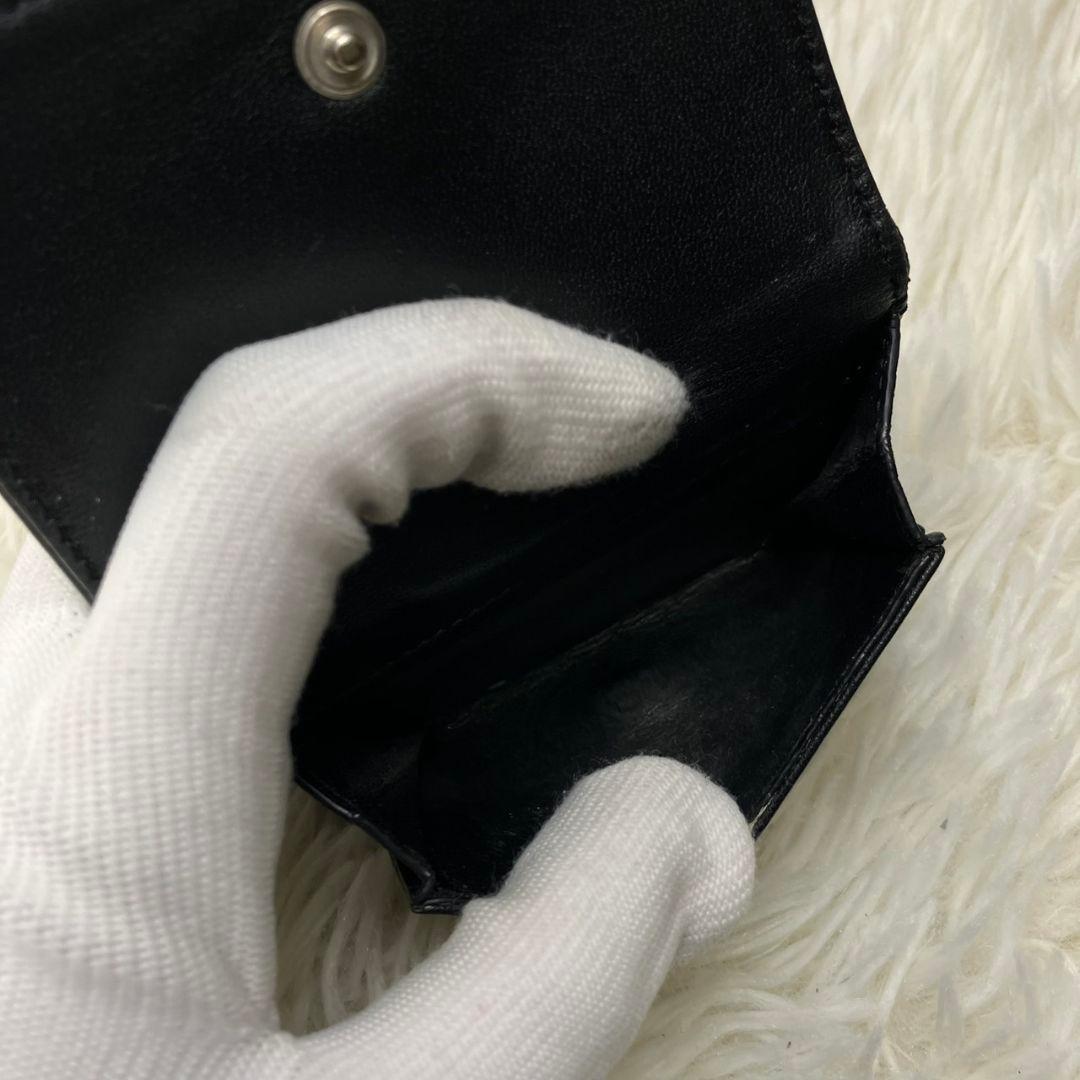 美品✨サンローランパリ 財布 ハート ステッチ 三つ折り財布