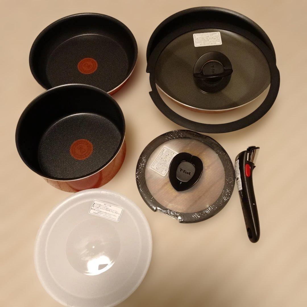 T-fal ingenio パプリカレッド 7点セット　ガス火用