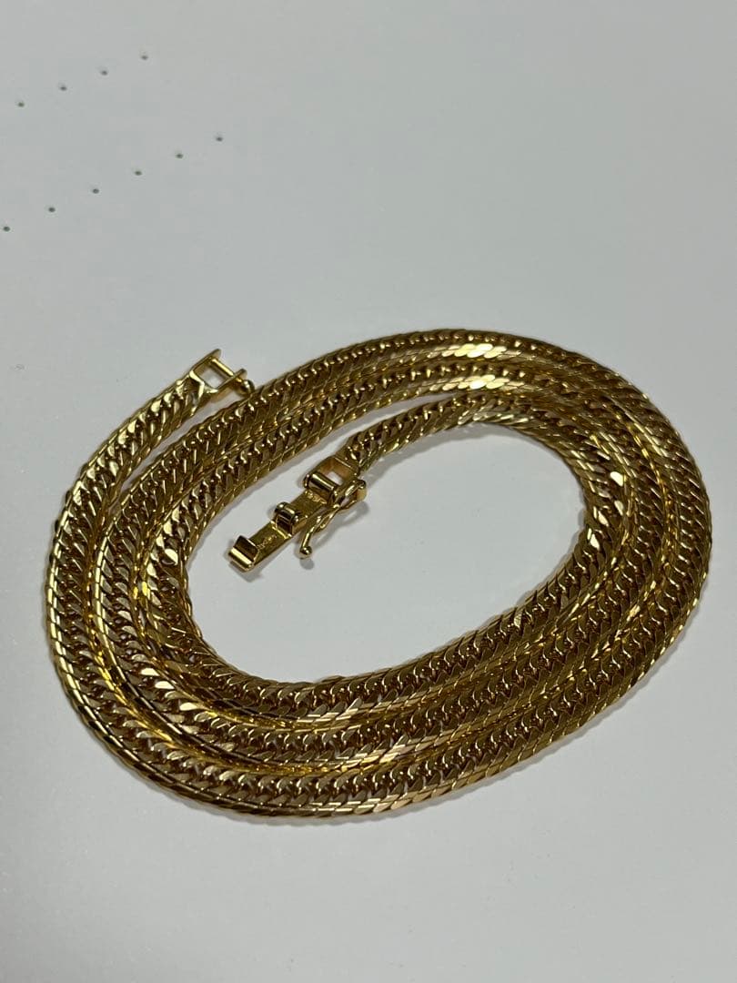 【美品】18K喜平ネックレスMカットトリプル25.3g50㎝