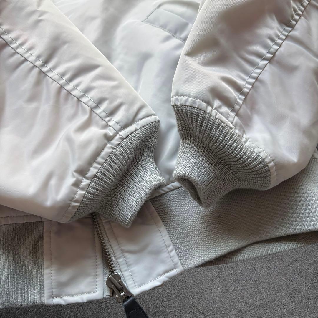 極美品M✨ BEAMS MA-1 リラックスフィット 中綿ジャケット シルバー