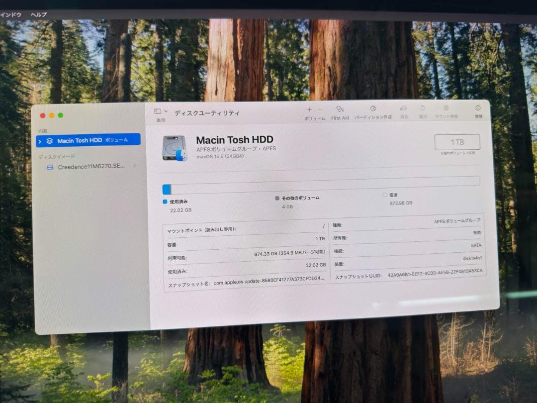 iMac 2019 4K 21.5 i3/8GB/1TB 画面割れ 動作OK