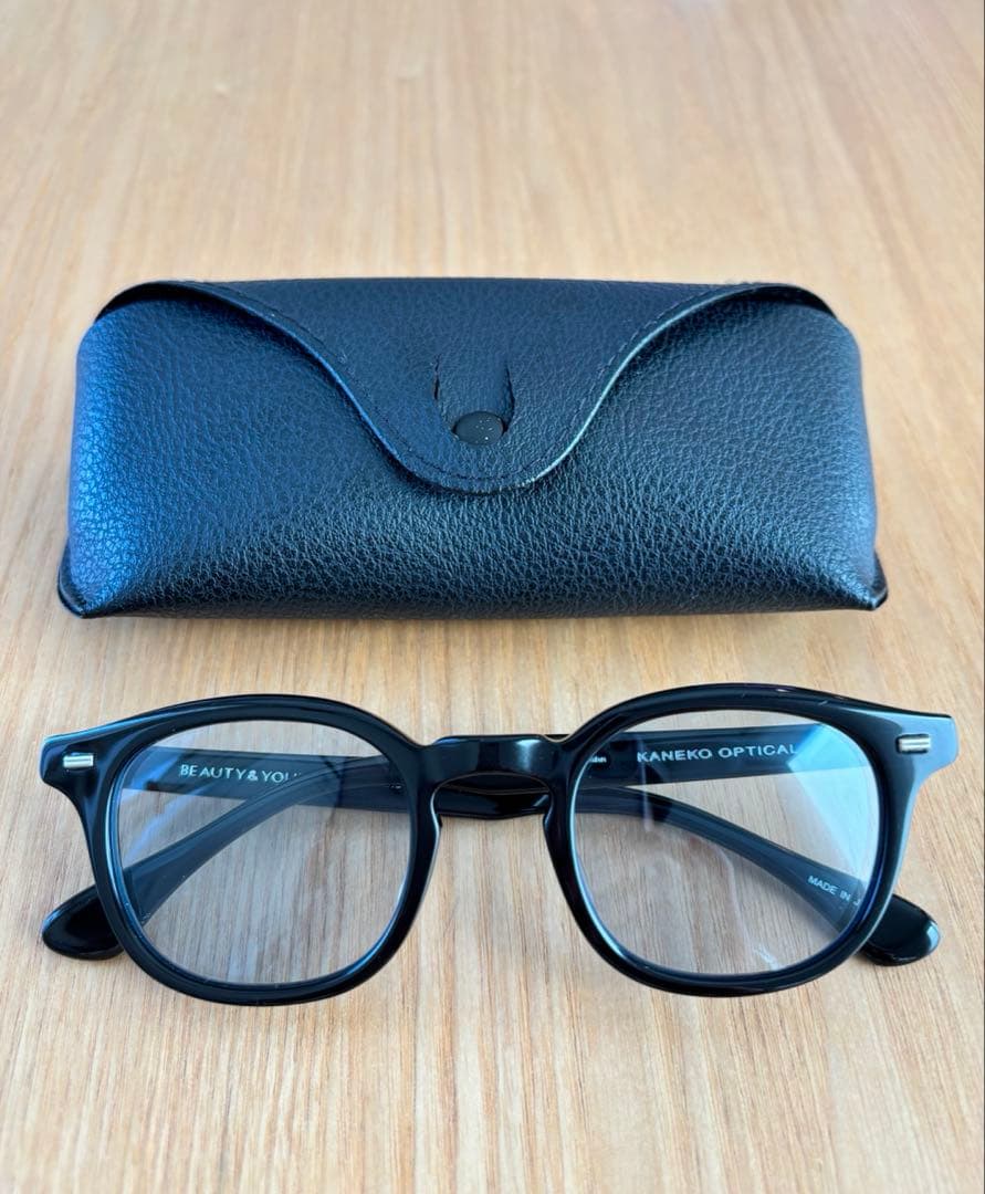 United Arrows KANEKO （金子眼鏡） 黒縁×ブルーレンズ