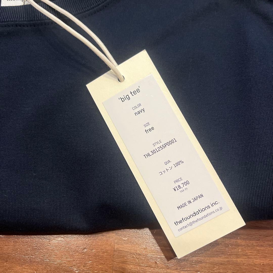 トップス thehighlights big tee navy