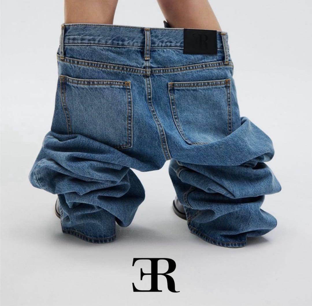 k*n様 ER Emma DENIM ブルーストレートデニム