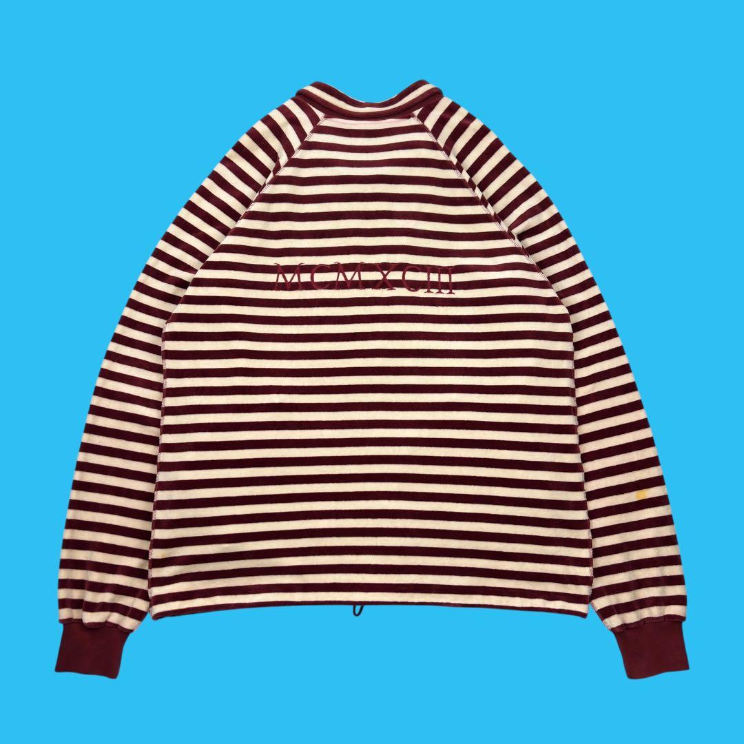 90s Rykiel Homme パイルボーダー ジップブルゾン フランス製