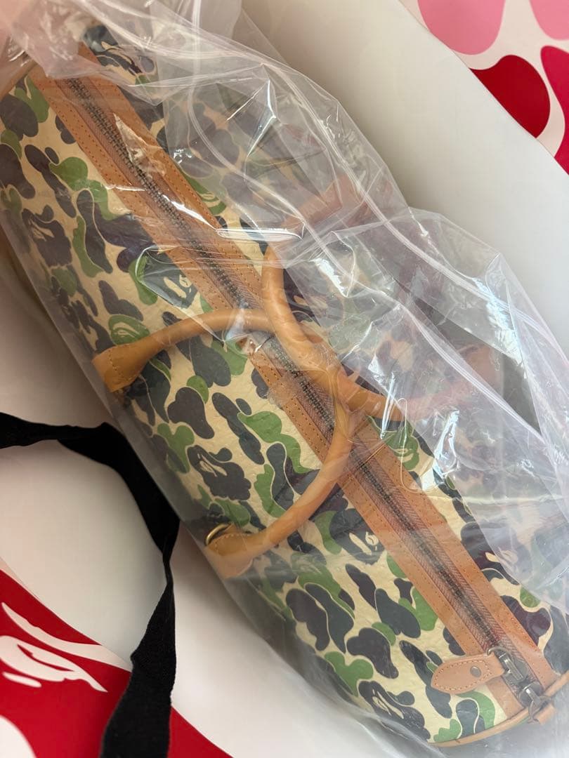 バッグ Bape ABC CAMO PU OSTRICH BOSTON BAG