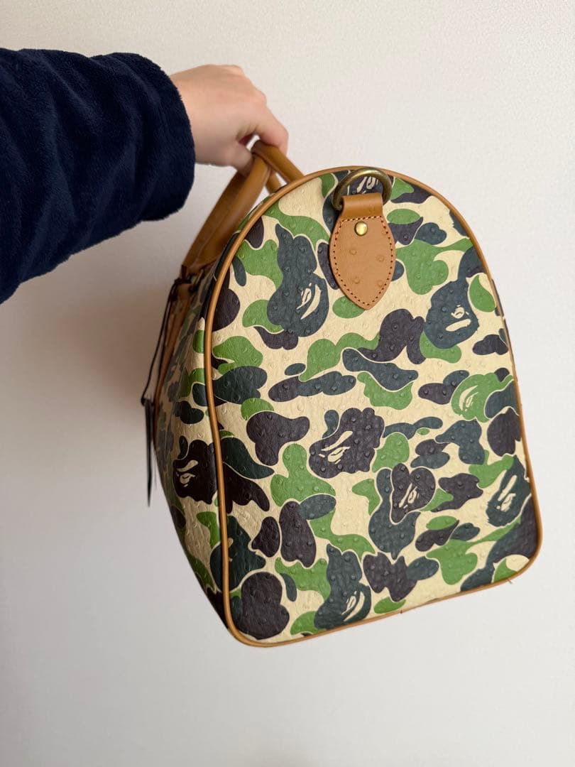 バッグ Bape ABC CAMO PU OSTRICH BOSTON BAG