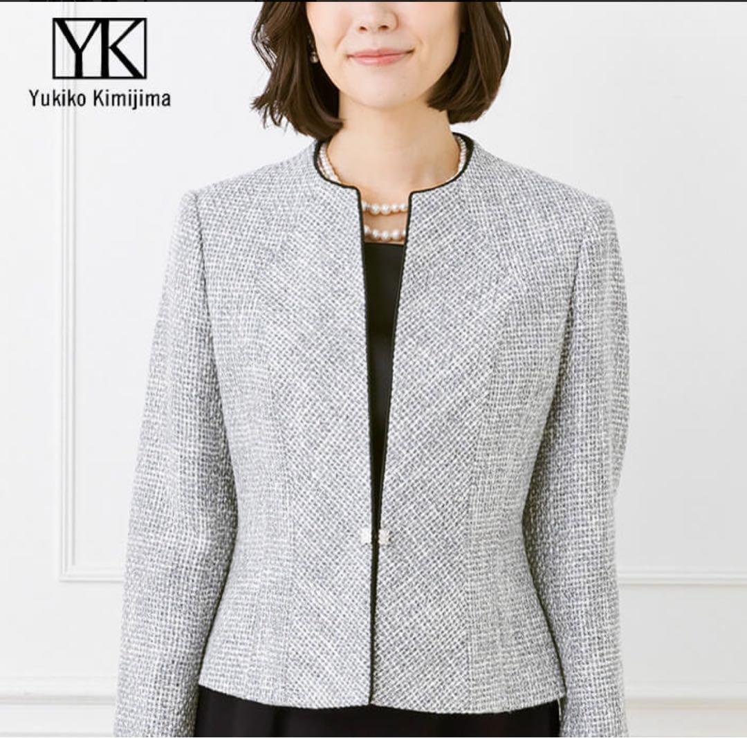 ノーカラージャケット　フォーマル　結婚式入学式Yukiko Kimijima