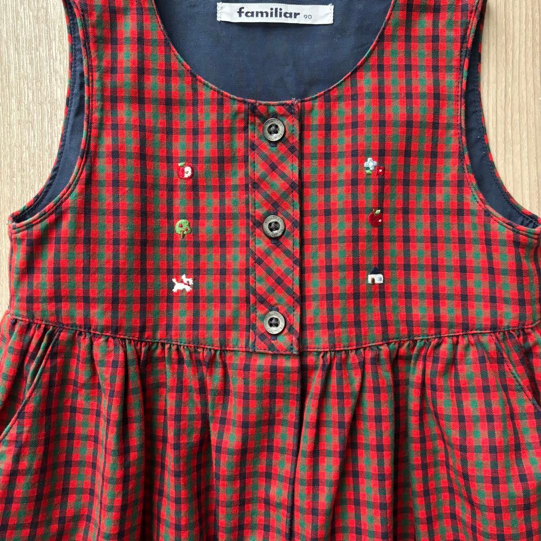 familiar ファミリア　ジャンパースカート　ワンピース　90 現行品