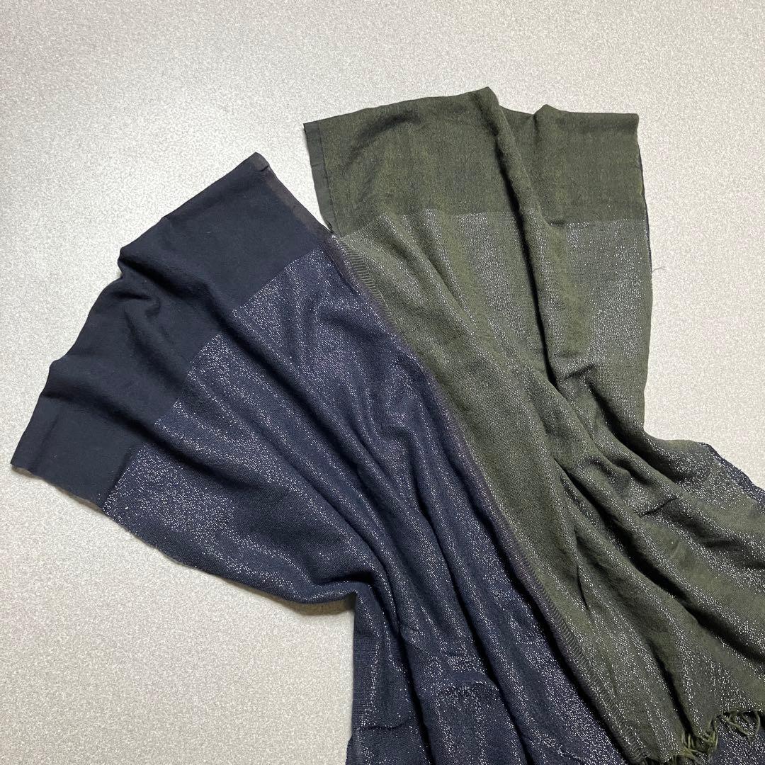 PLEATS PLEASE ポンチョ ストール イッセイミヤケ ラメ マフラー
