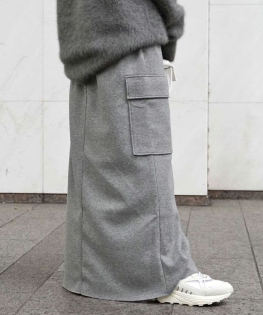 美品★AP STUDIO　ウォームスウェットカーゴスカート