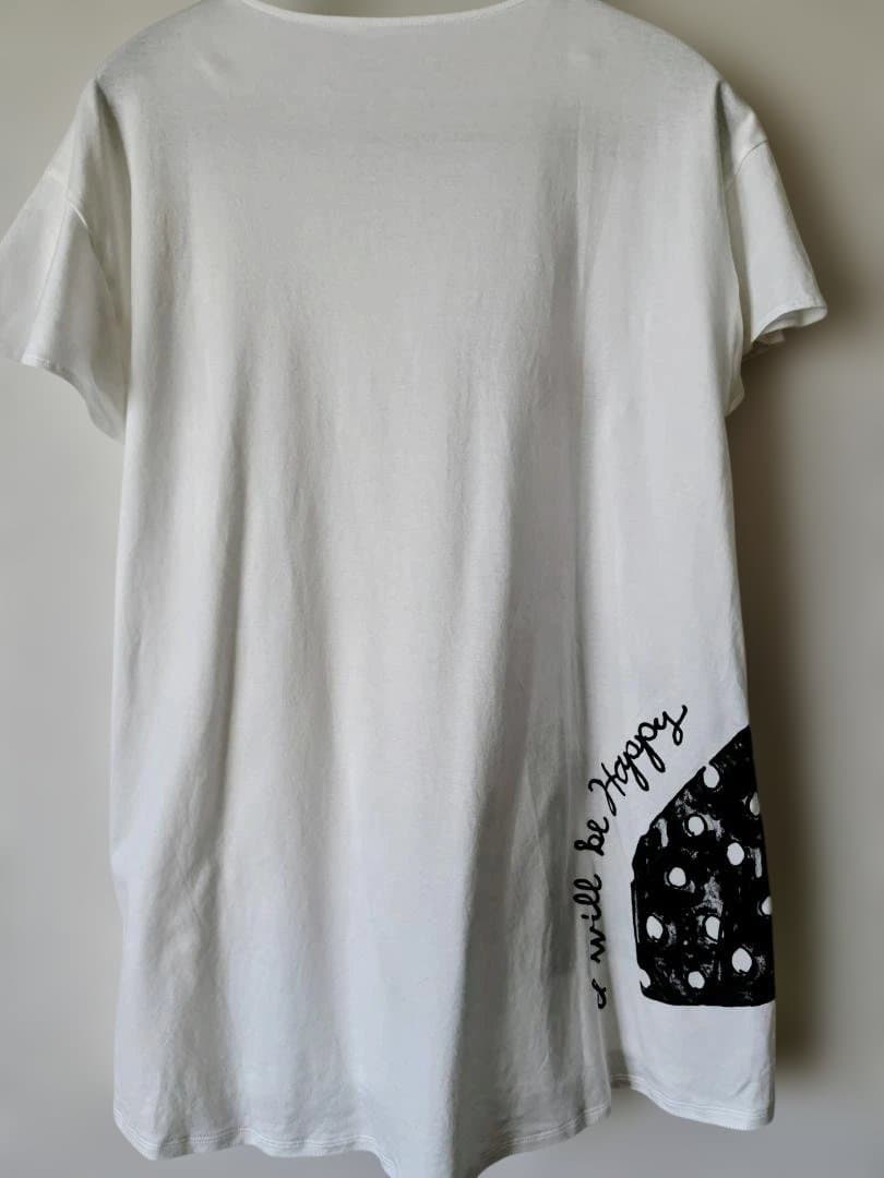 HIROKO BIS チュニックTシャツ　ホワイト　9号