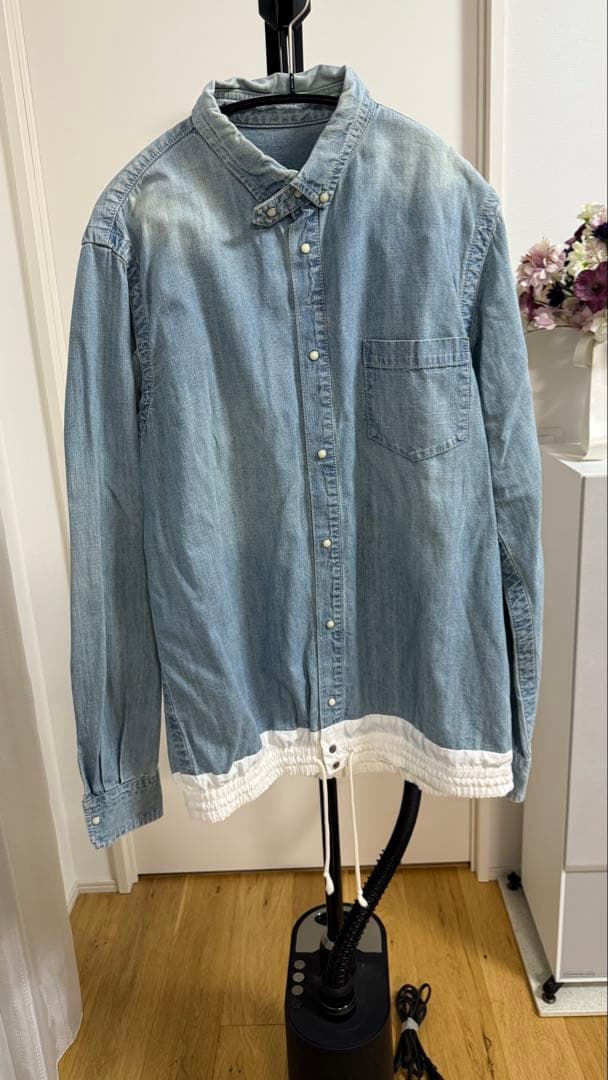 【引越特価】sacai デニムシャツ 12-00238M サイズ3 サカイ