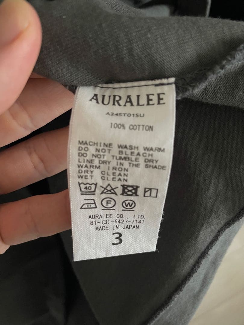 AURALEE ヘビーウェイトT 3 Tシャツ