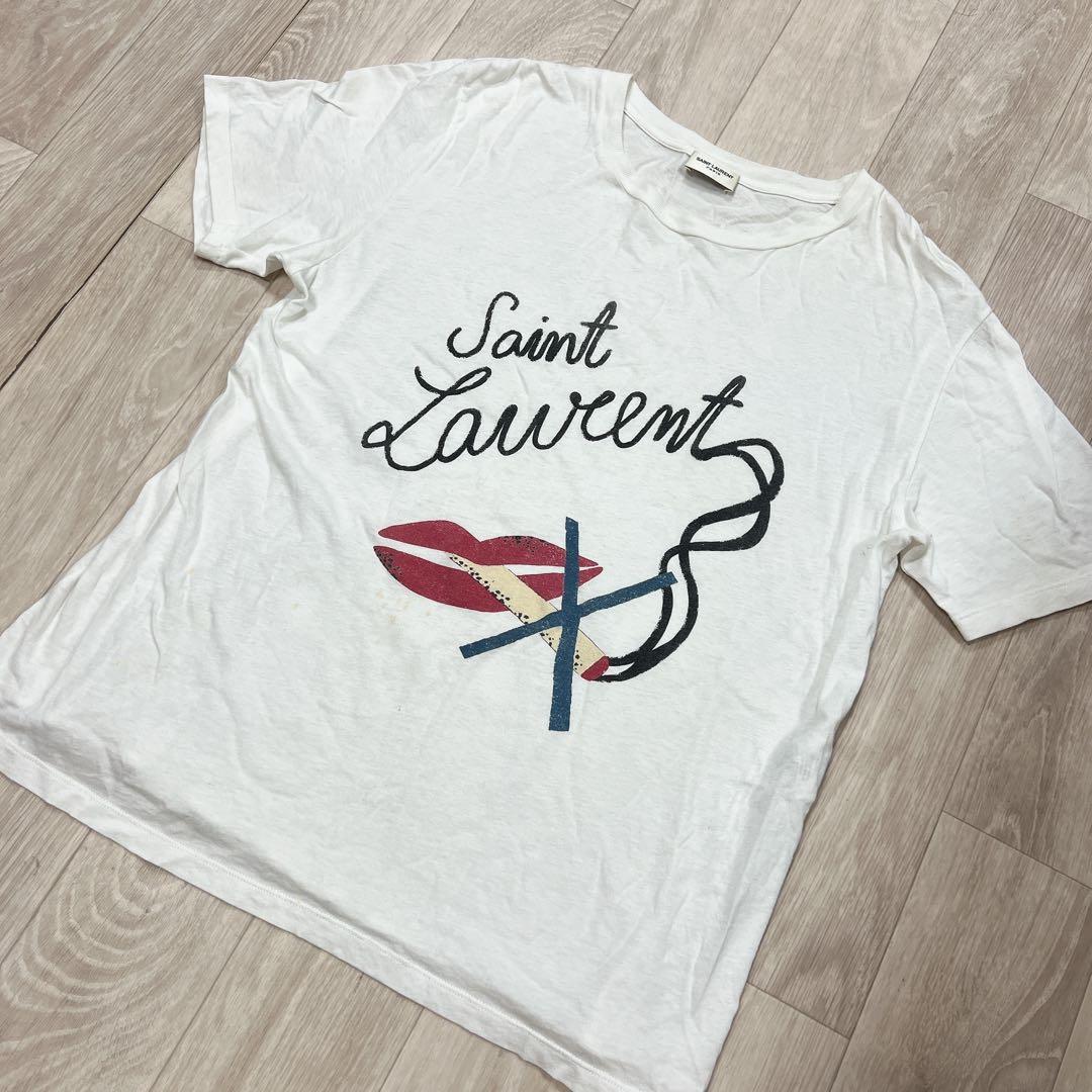 Saint Laurent 正規品 リッププリント Tシャツ 訳あり激安