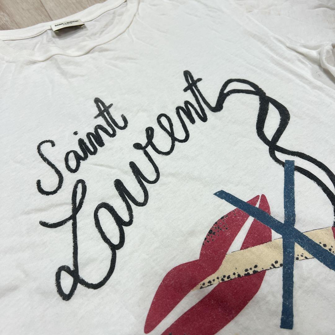Saint Laurent 正規品 リッププリント Tシャツ 訳あり激安