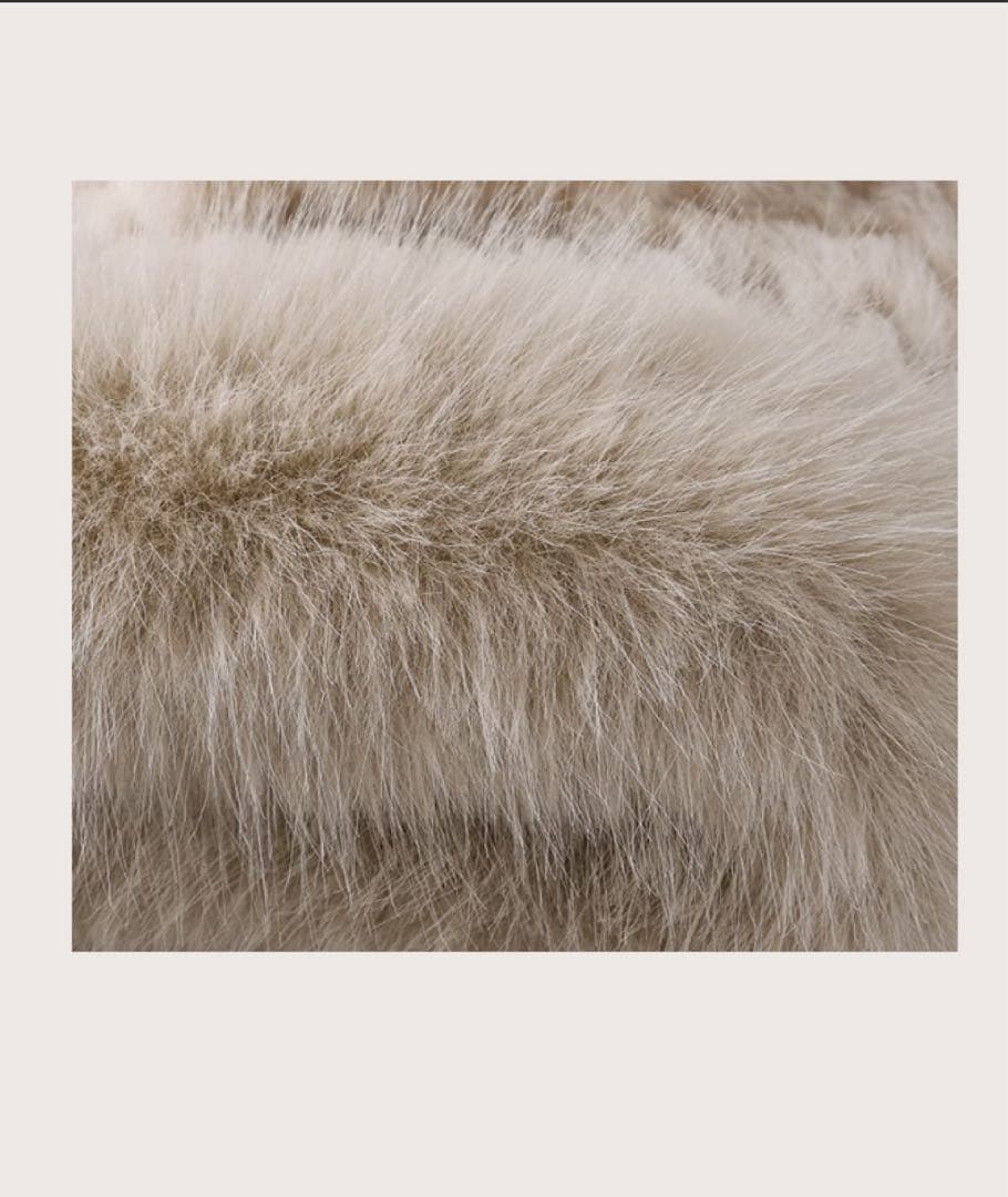 【試着のみ】Bear Fluffy Muffler Knit Hat