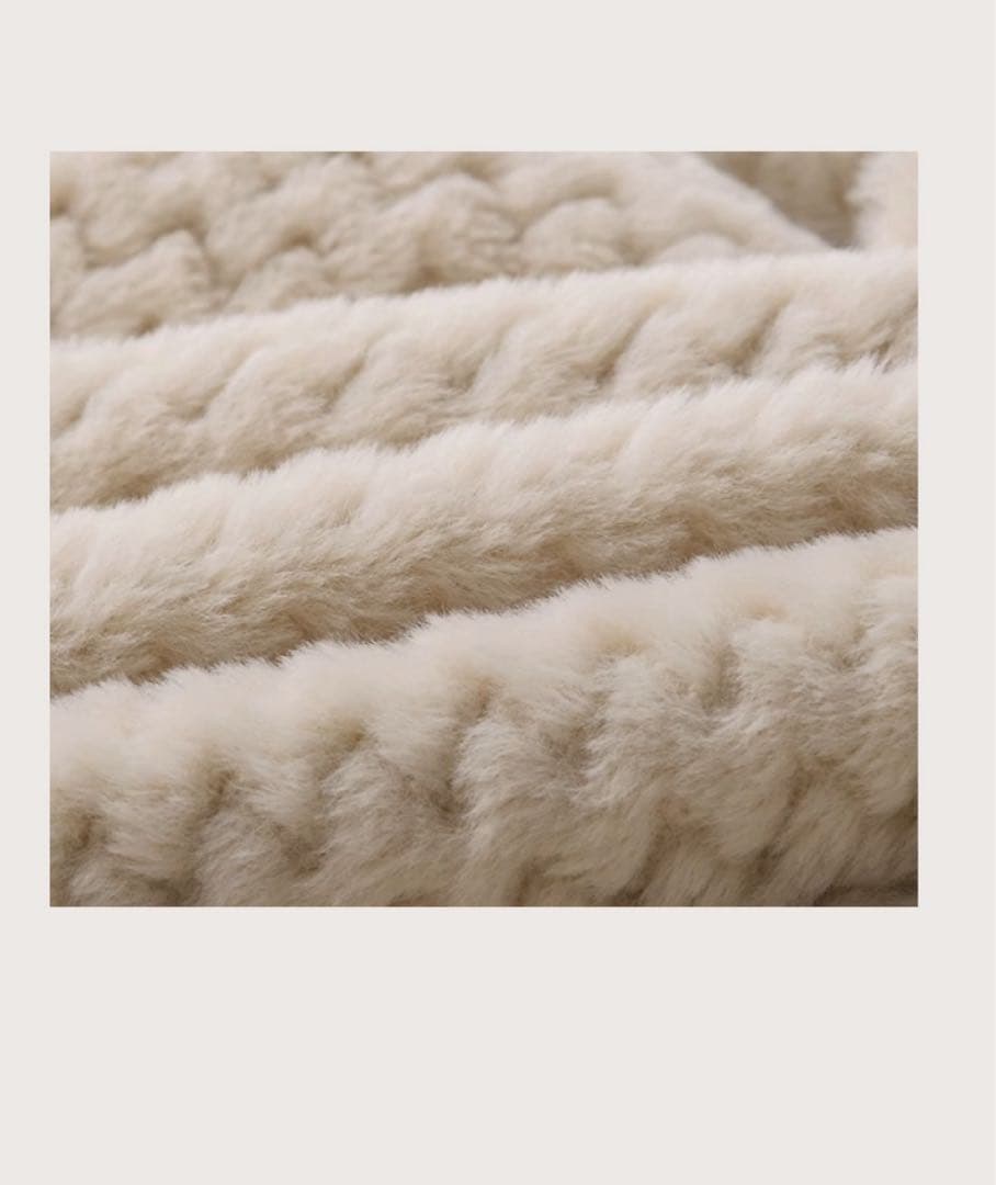 【試着のみ】Bear Fluffy Muffler Knit Hat