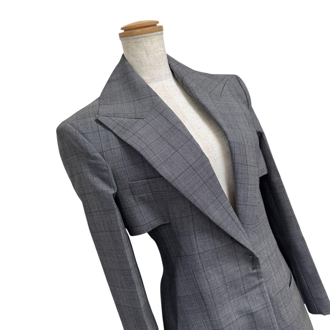 定価50万　ジバンシィ グレンチェック ロングコート 34 ハンガー ガーメント