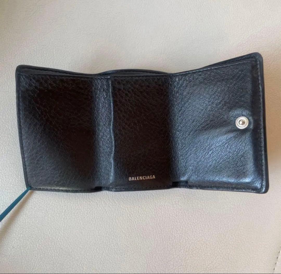 BALENCIAGA ブラック三つ折り財布